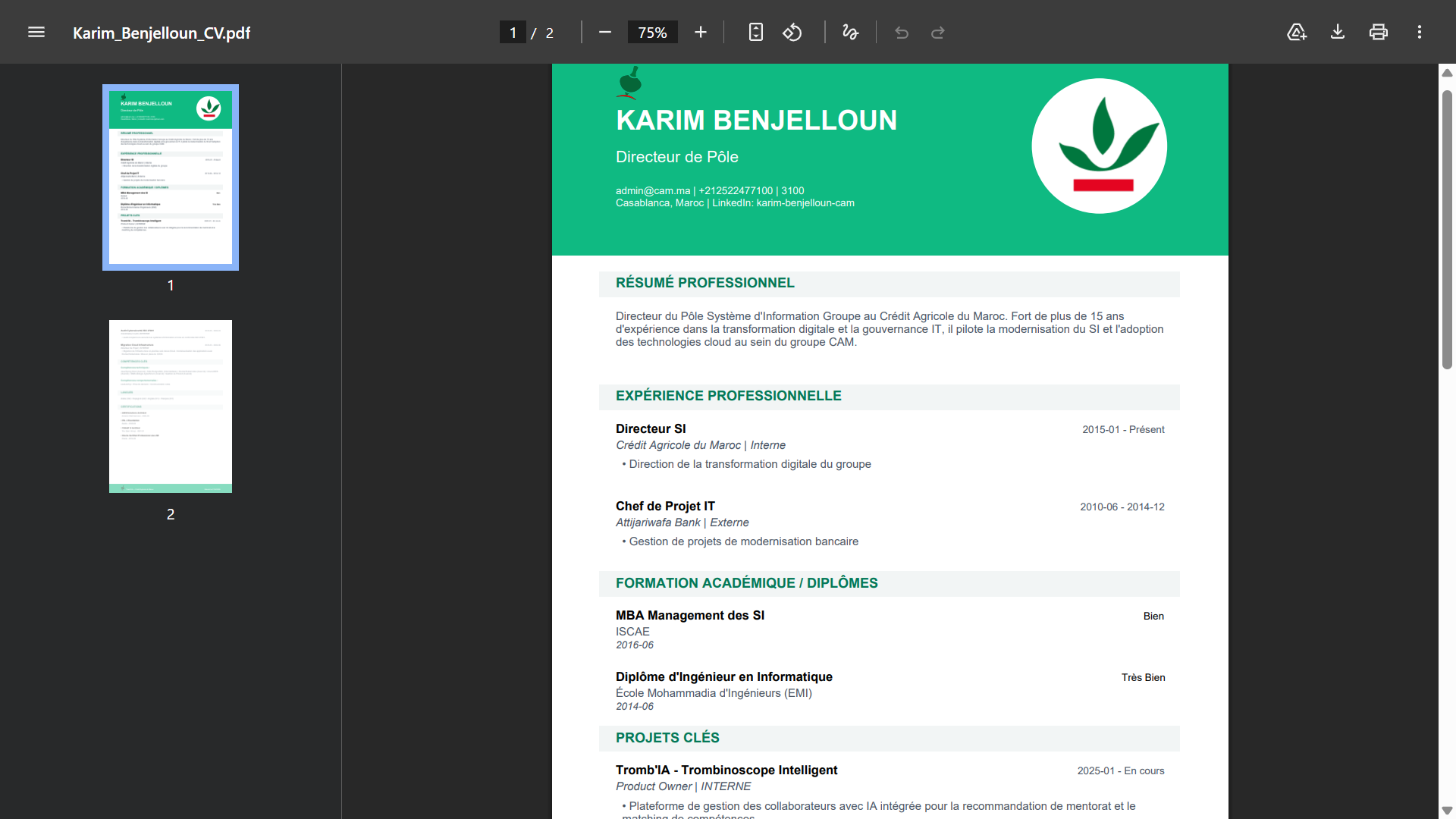 Votre CV