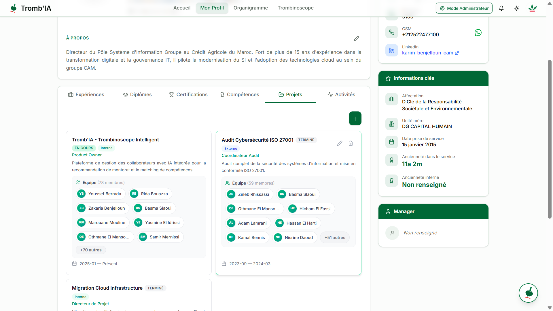 Vos projets