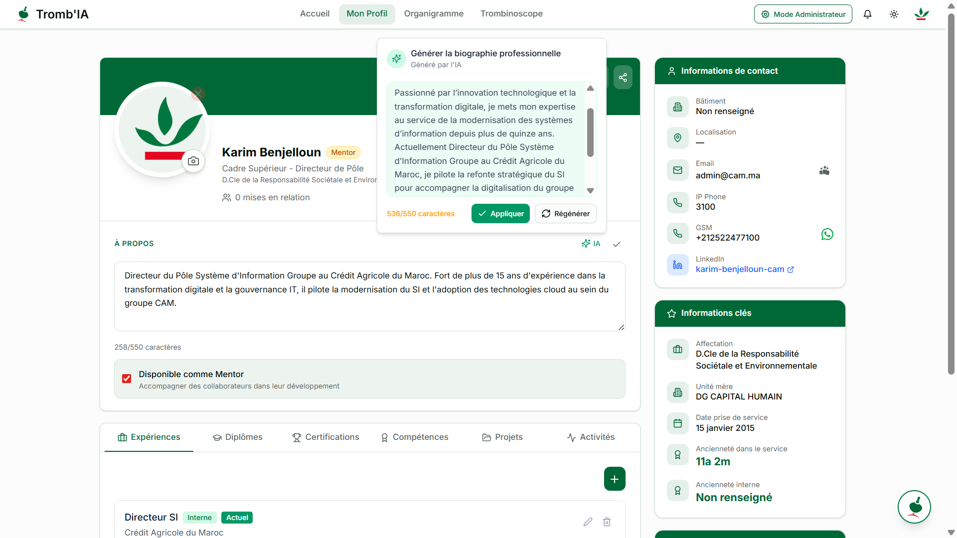 Bio suggérée